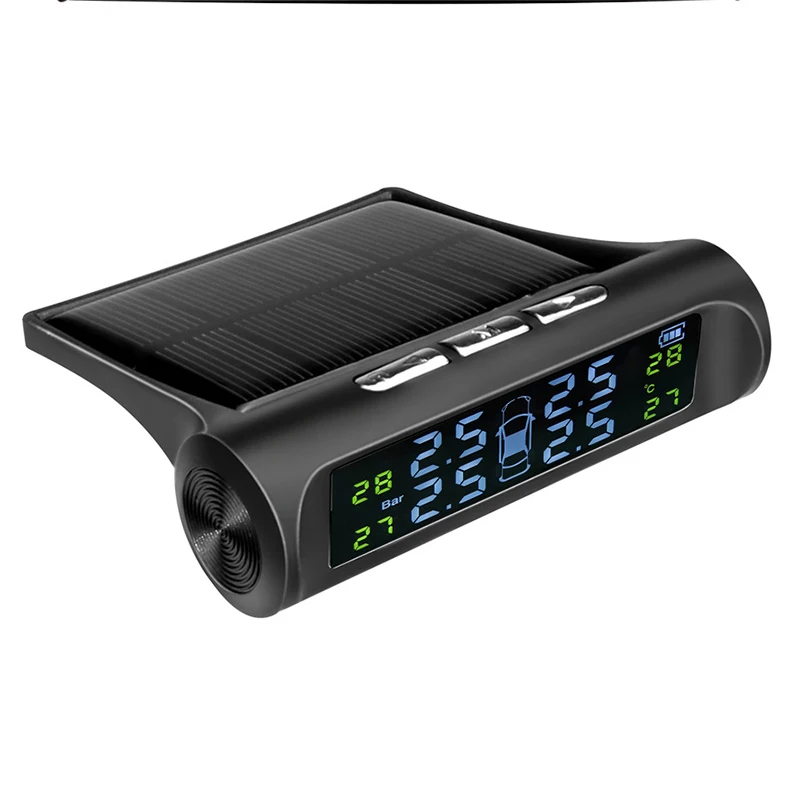 Smart Car TPMS Tyre Pressure Monitoring System Solar Power Digital LCD Display Auto Security Alarm Systems Tyre Pressure