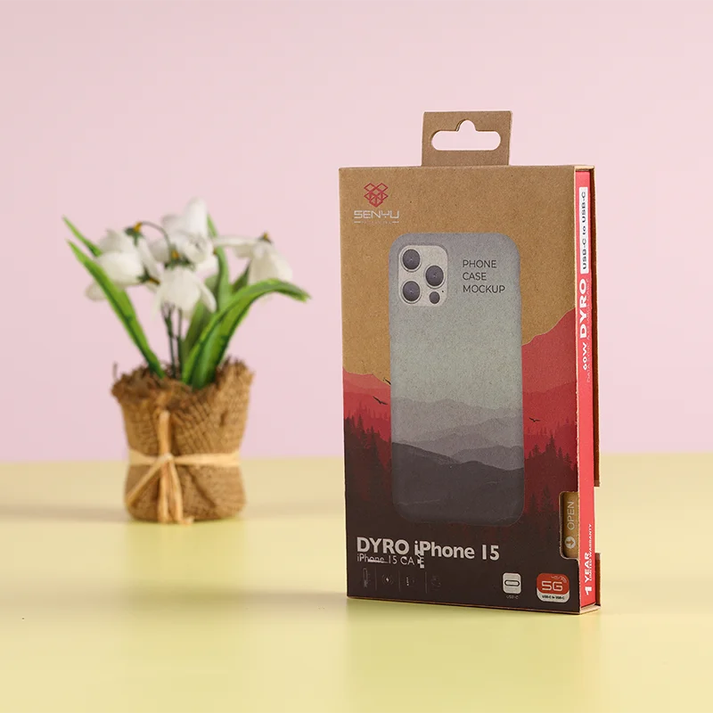 Small MOQ Cheap Fashion Custom Phone Case Box Window Phone Case Pack Mobile Phone Case Packaging Box