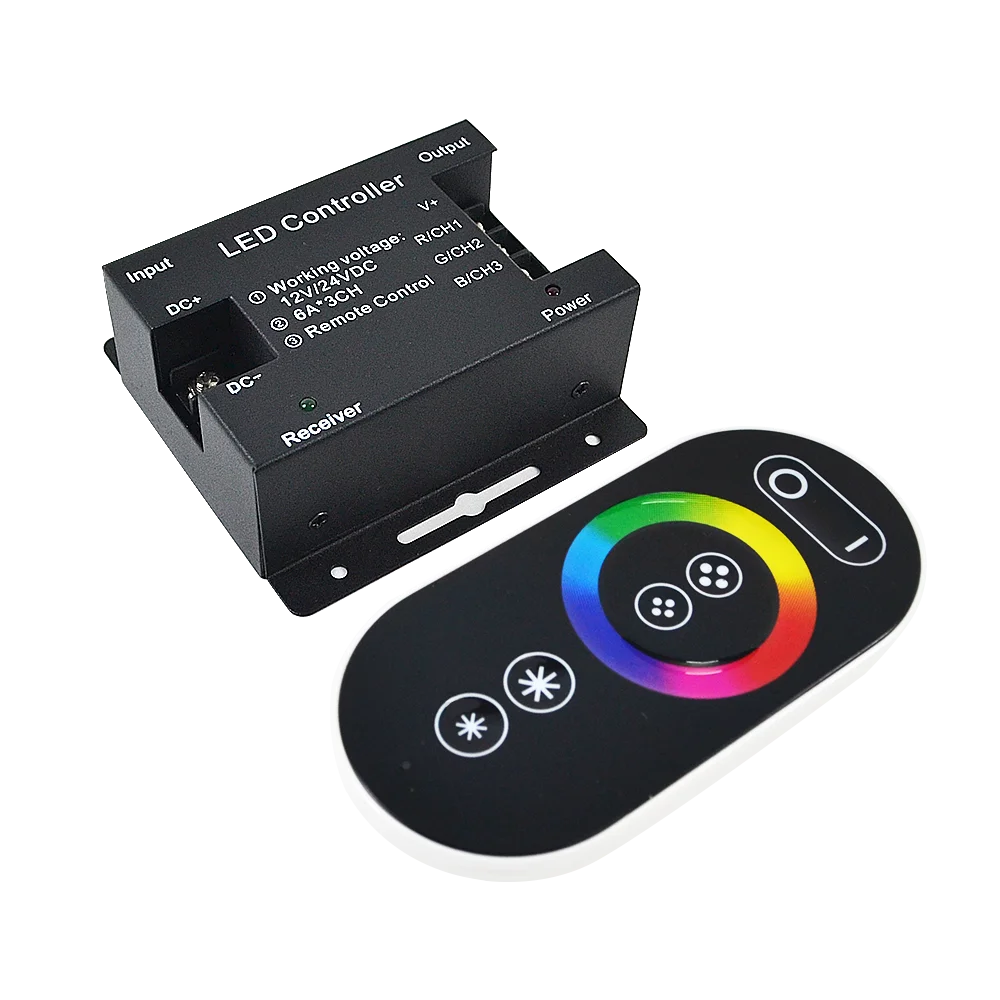 LED Strip RF RGB Remote Controller 6 Keys Touch Remote DC12-24V wireless smart light Dimmer  Strip  Controller