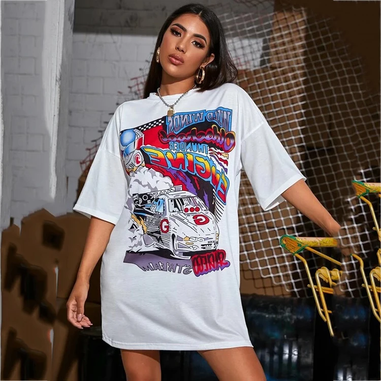 
Custom Oversized Women Graphic Print T shirts 