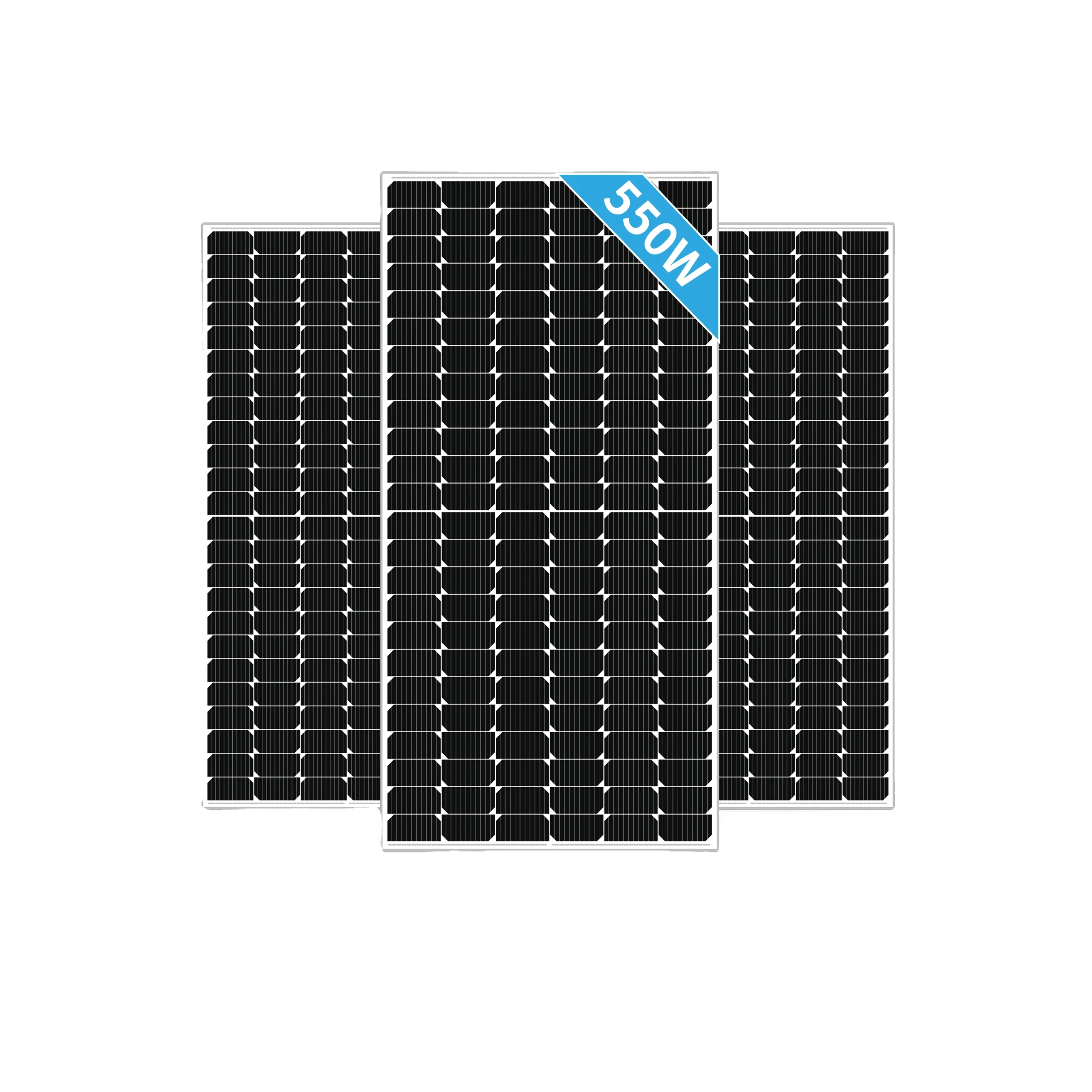 Blue Carbon High Quality 9bb Solar Panels 450w Half-Cell Panels Solar 550w 120 Cells Mono Solar Panels