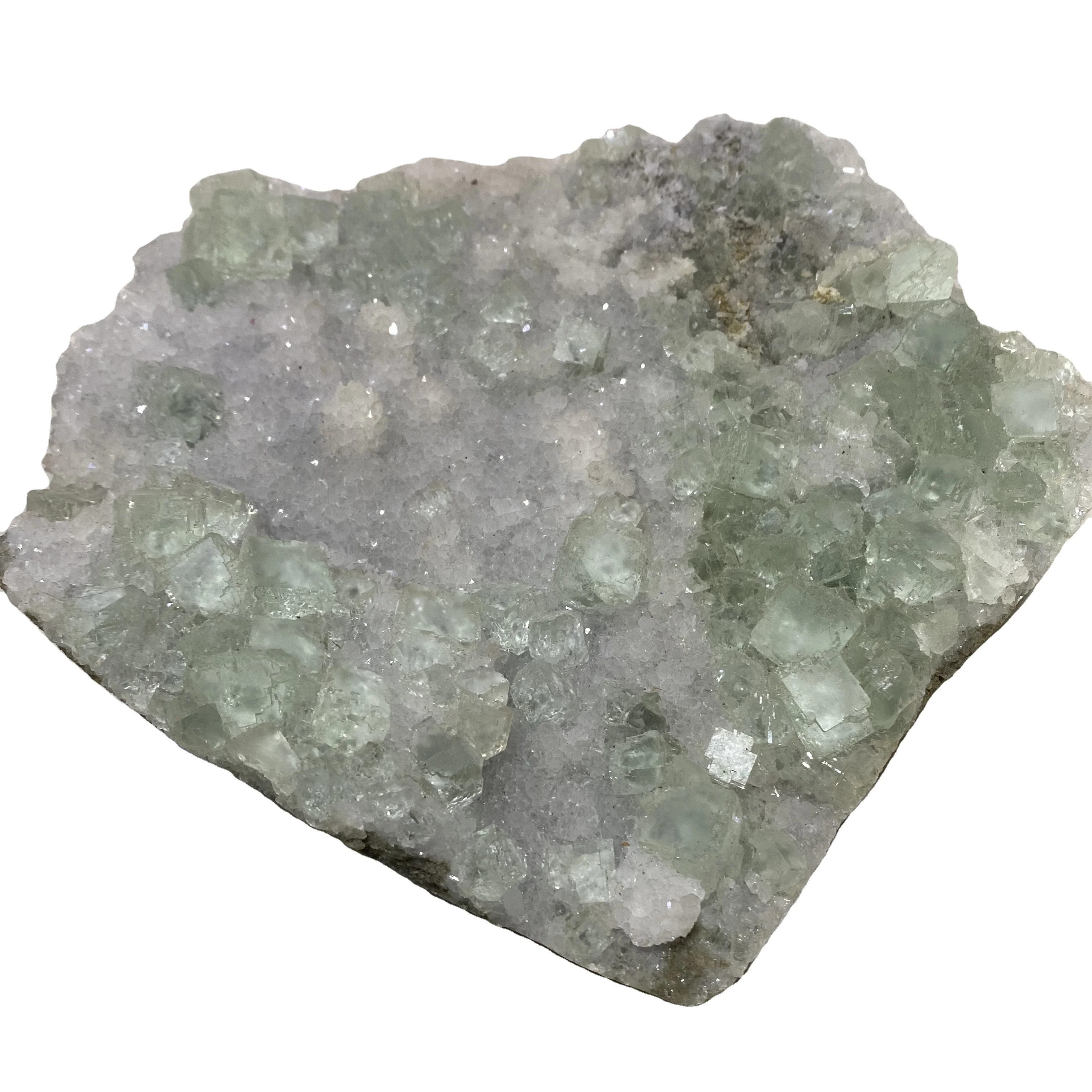 Wholesale retail natural Guangdong fluorite crystal symbiotic stone