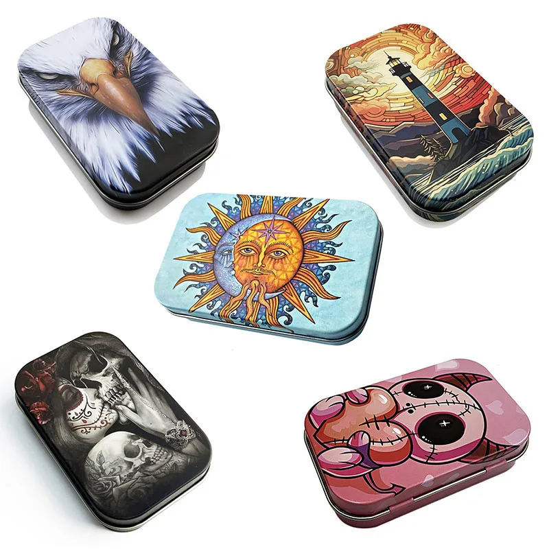 Custom Waterproof Portable Metal CR Cigarette Case Cigarette Case Holder Tin Box For Women Men