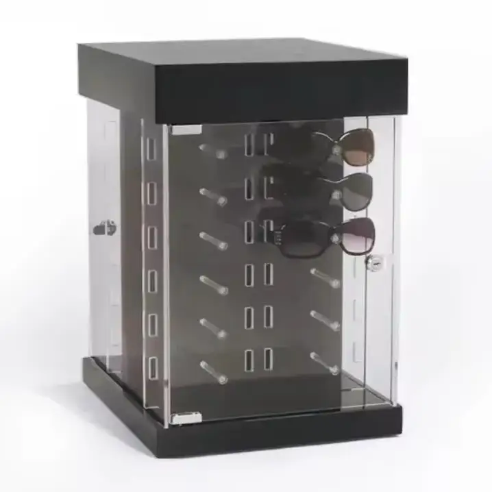 Wholesale Customized acrylic sunglasses floor cabinet eyeglasses display showcase