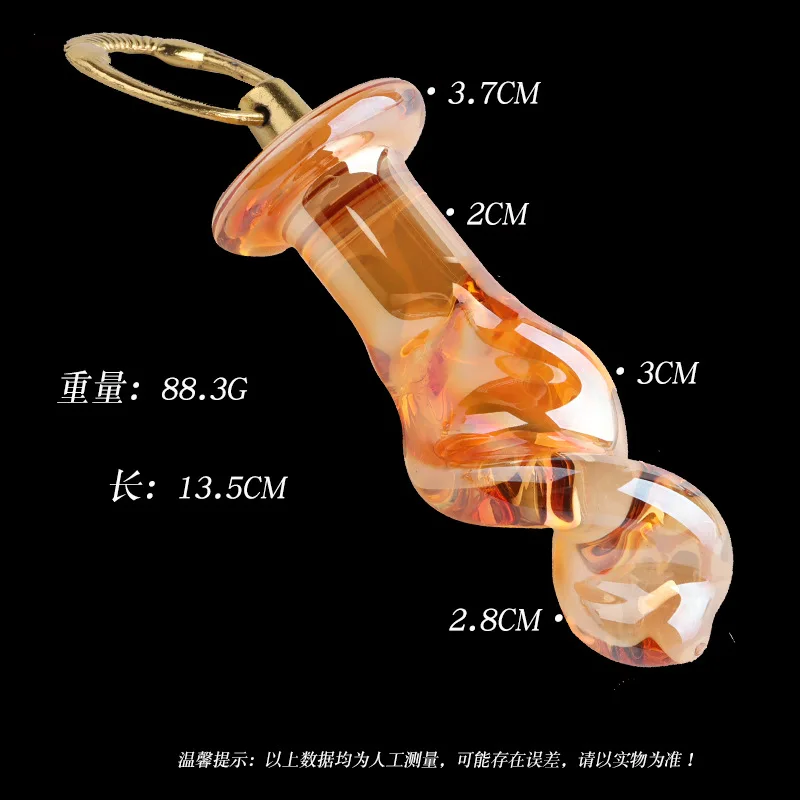 Wholesale crystal glass dildo pyrex anal bead plug sex toys for women