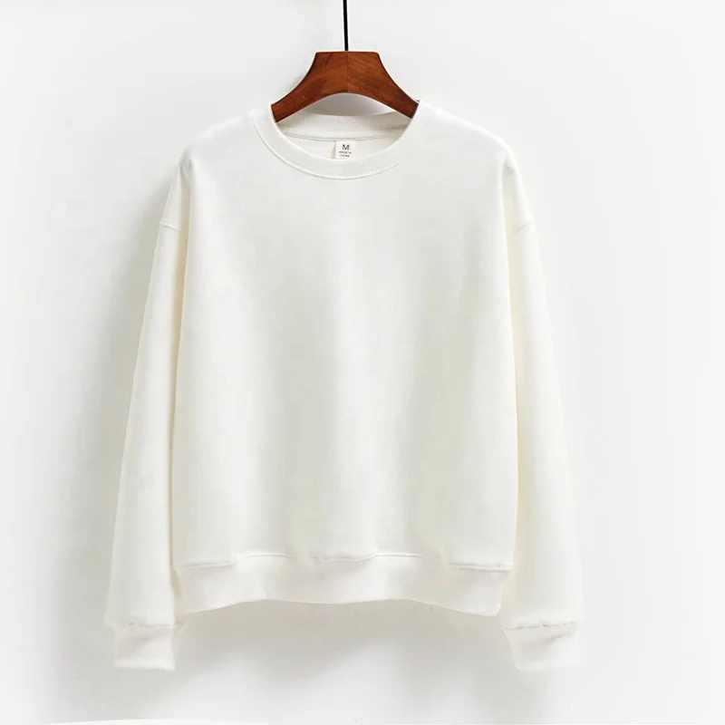 New Style Autumn Sweatshirts running Fleece French Terry Vintage Acid Wash Women jogger Crewneck Sweatshirt