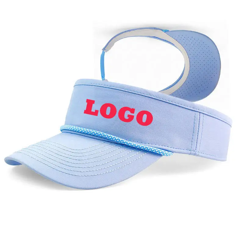 HV08 Custom Embroidery Logo Outdoor Tennis Sport Rope Visor Hat Sun Protection Visor Golf Hats Caps for Women