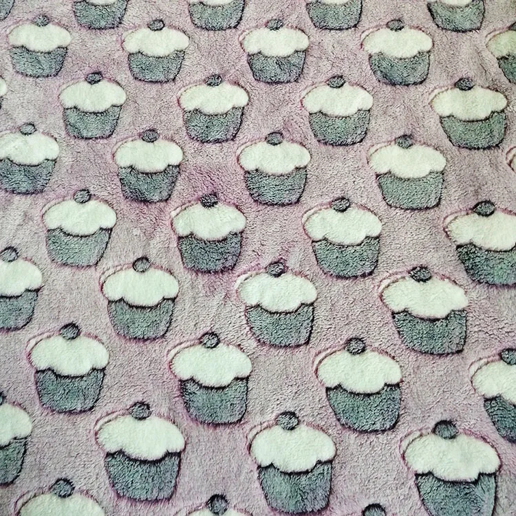 
Super soft double-side offset printing coral fleece fabric for baby blanket 