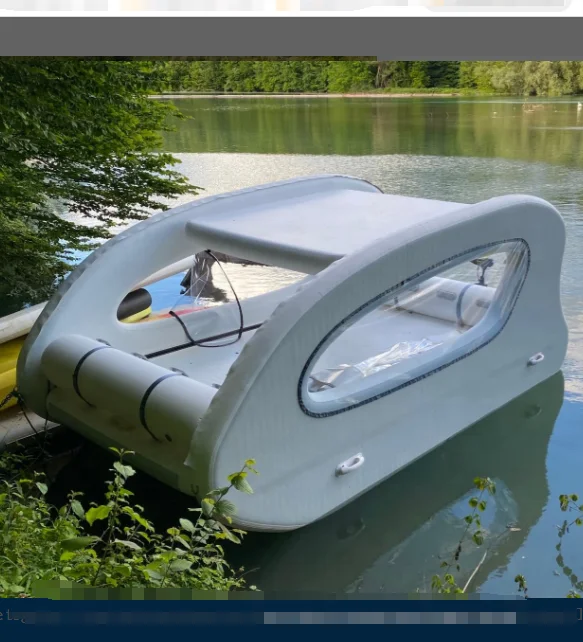 party lounge ELECTRICAT sun-powered fun powered Catamaran Cruising Pontoon foldable inflatable Solar house boat