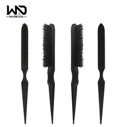 Professional Salon Boar Bristle Wooden Round Hairstyling Brush For Hair Curling Hairdressing Hair Curls Brush