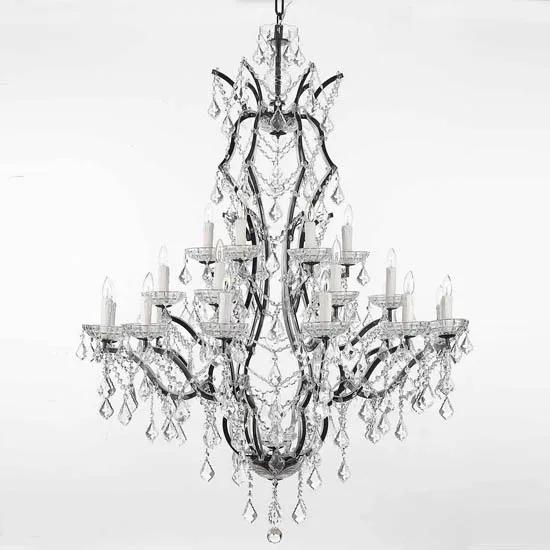 25 Light maria theresa black chandelier