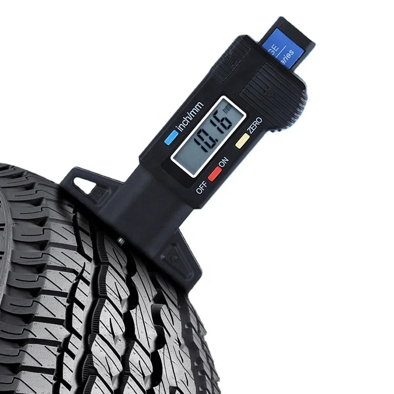 Электронный штангенциркуль с цифровым дисплеем, измеритель глубины рисунка шин, 0-25 мм