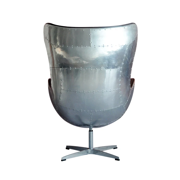 
Vintage Design Home Furniture Aluminum Swivel Pod Egg Chair Aviator Egg Chair Jacobsen Aviation Spitfire Aluminum Swivel Chair 