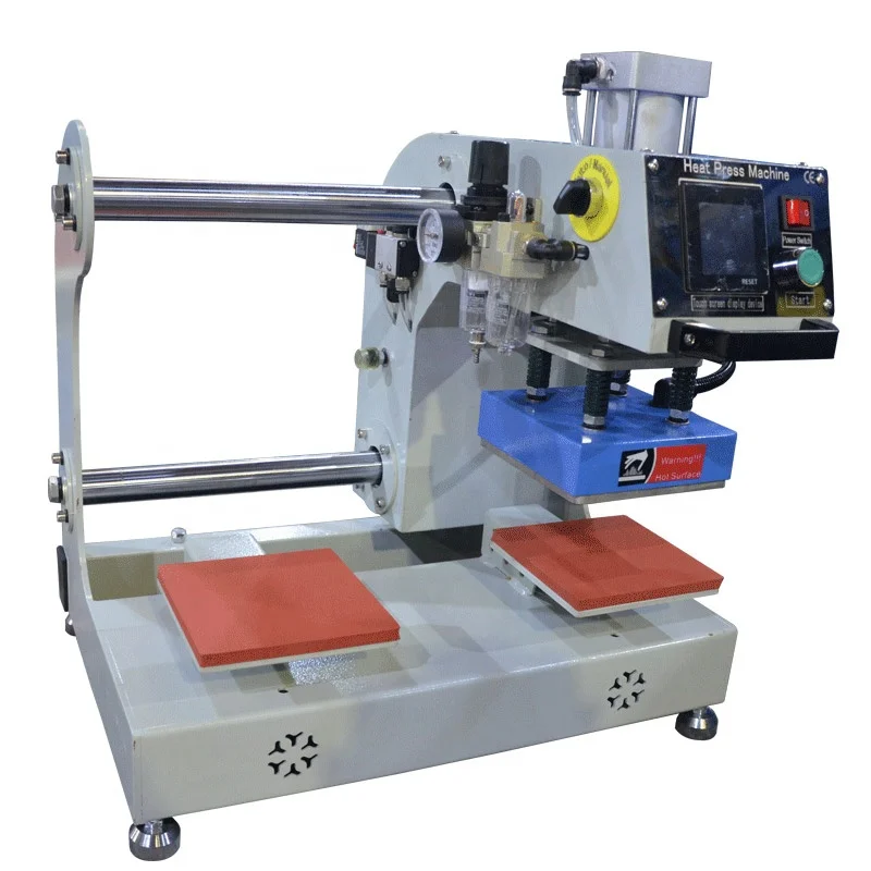 logo/labeling neck chest automatic thermol iron 20x30cm transfer sublimation heat press machine pneumatic  pressure