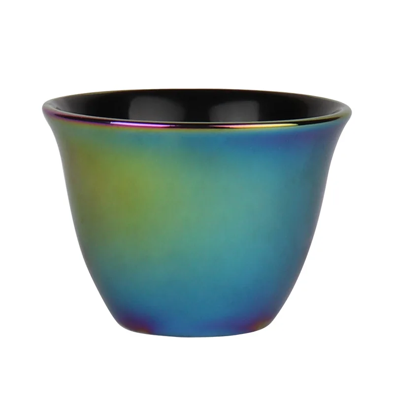 Custom Logo Drinkware Gradient Color Porcelain Tea Set Japanese Ceramic Colored Tea Cup