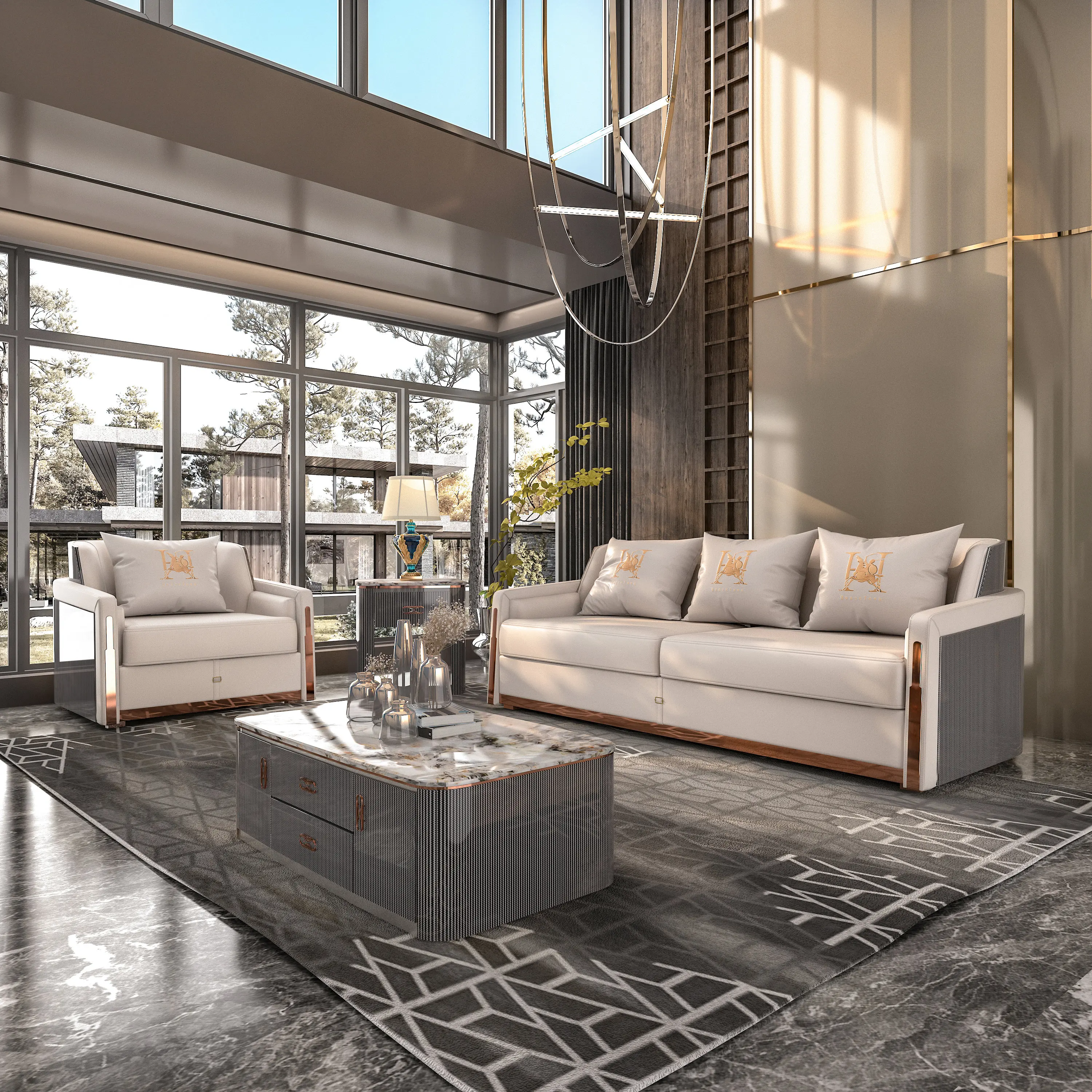 Custom other home furniture modern couch set living room sofa upholster large genuine leather sofa set living room furniture