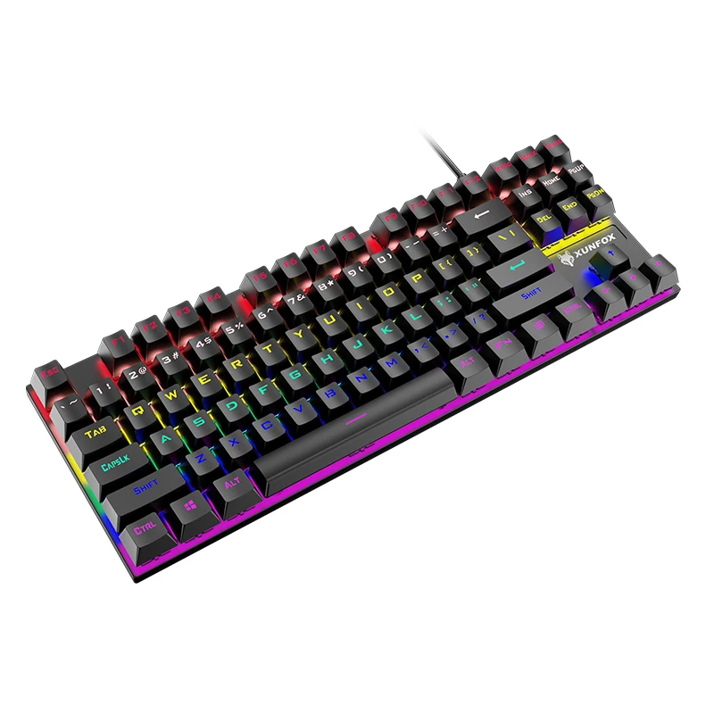 K80 mechanical keyboard wired green axis metal panel luminous desktop computer notebook office gaming keyboard