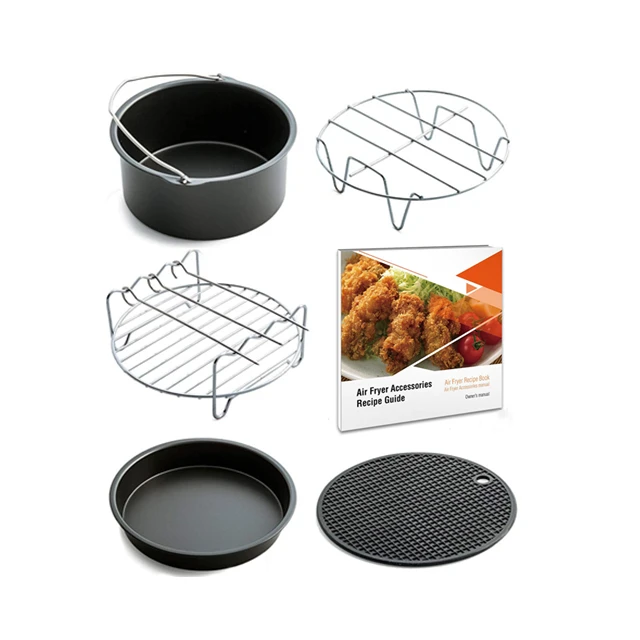 
Small airfryer accessories set with cake barrel/pazza pan and silicone mat for 3.5 QT philips air fryer accessory 