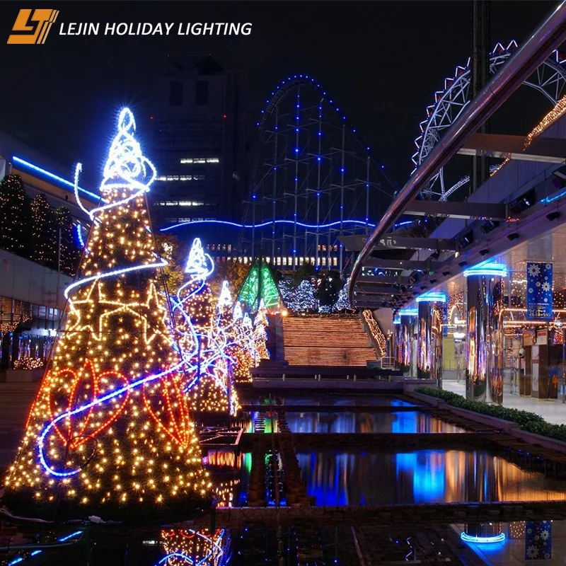 Outdoor using 100M 13mm rope light for christmas holiday decoration