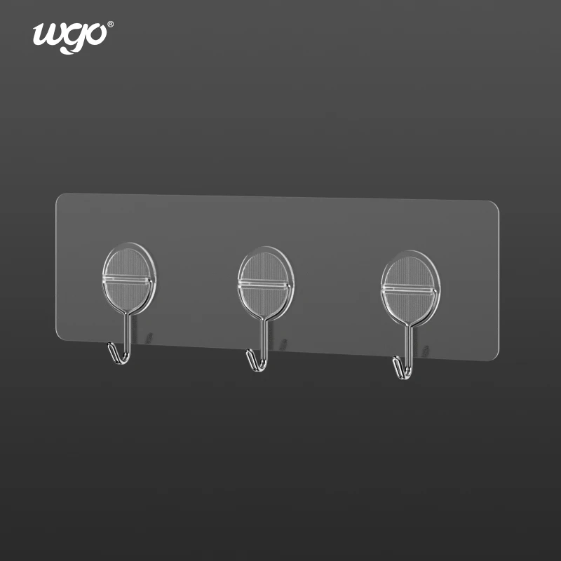 Hot Selling 3/5pcs Adhesive Multifunctional Novelty Hooks Rails Organizer Wall Mounted