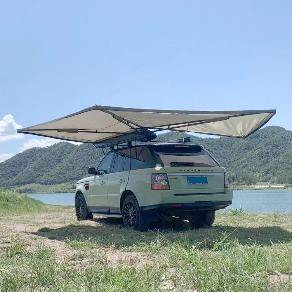 4WD Waterproof Car Awning Tent Foxwing 270 Degree Large Standing 270XL Awning Extended With Side Wall