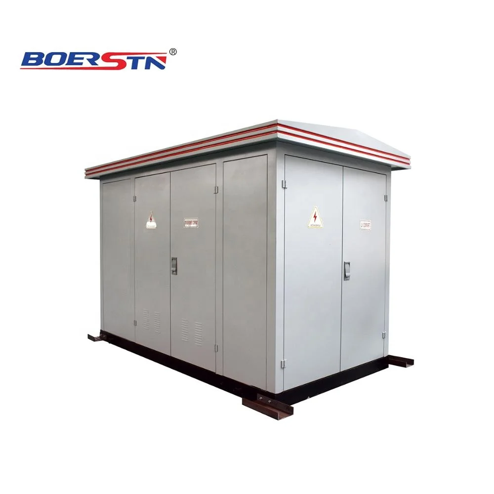 Three Phase Electrical Prefabricated Distribution Transformer Cubicle Sub Station