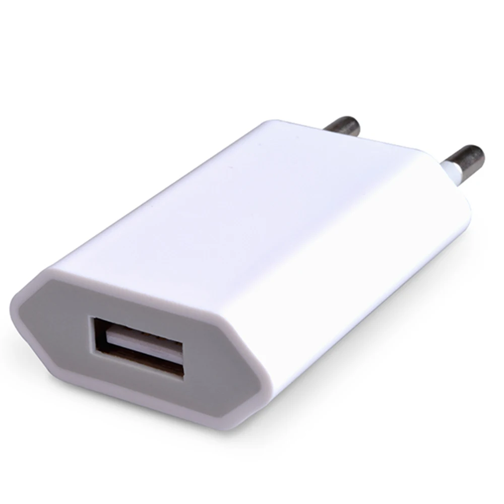  Плоское настенное зарядное устройство USB-адаптер с вилкой для ЕС/США 5 в 1 А портативное домашнее