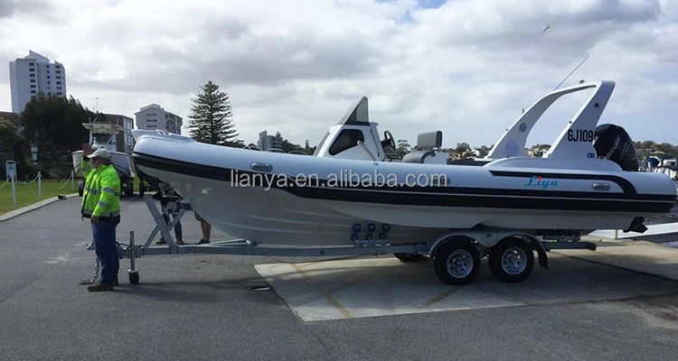 Liya hot sale 11-27ft luxury hypalon rib boat private custom yacht boat
