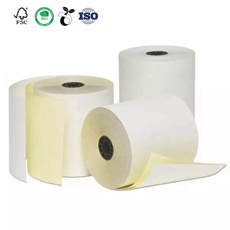 High-Display 2 3 4 Ply Copy Paper Roll Small Ticket Thermal Carbon-Free Heat Sensitive POS Machine Paper Roll