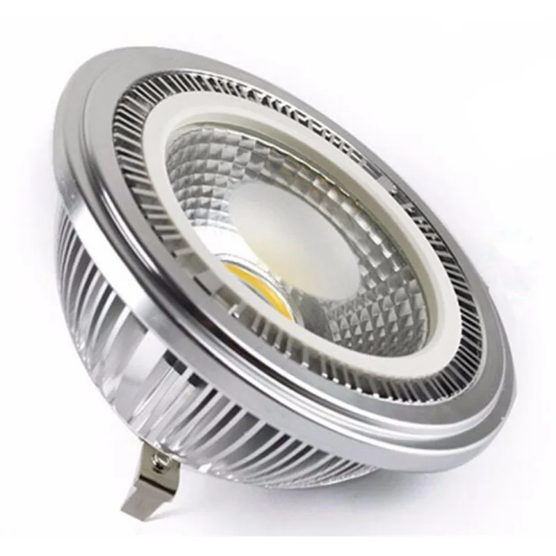 HoneyFly LED Dimmable AR111 COB Bulb G53 12V/220V 10W 12W 15W Spot Lamp Bulb Aluminum Warm White