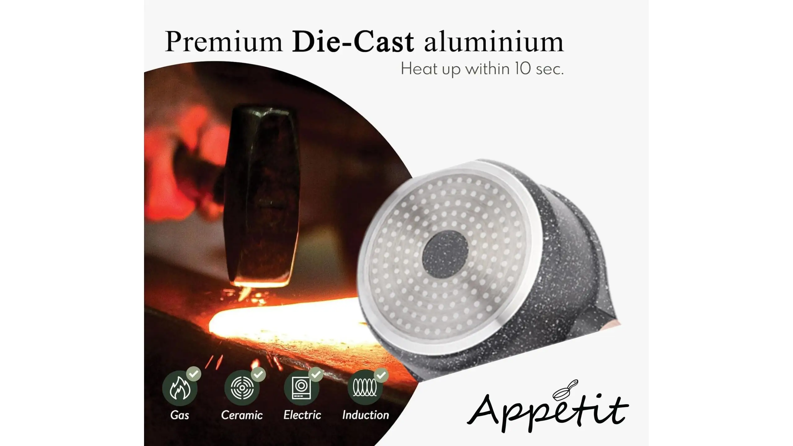 Butter Melting Pot Butter Warmer Aluminium Alloy Die Casting Saucepan with Pour Spouts Non Stick Cookware Set Milk Pot