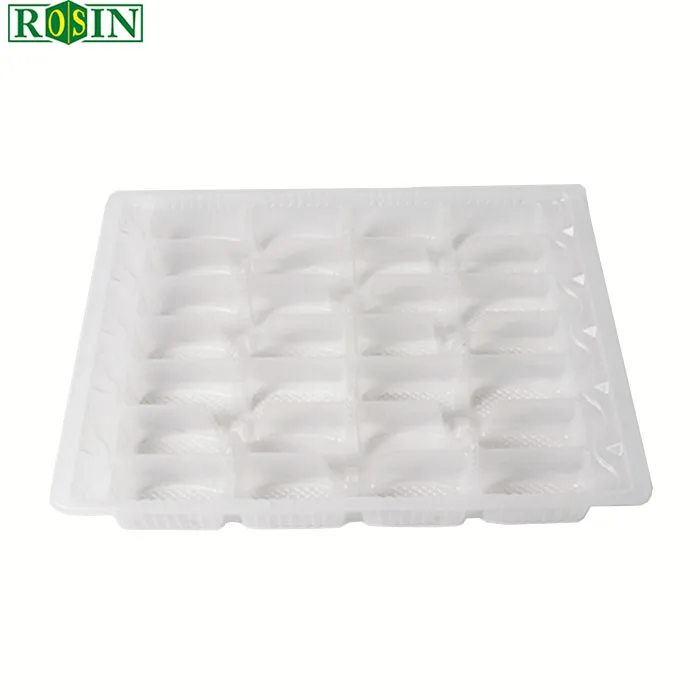 custom plastic blister disposable pp food tray with dividers frozen takeaway dumpling container tray with lid