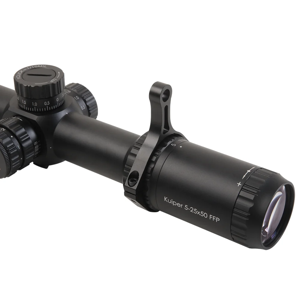 Red Win Kuiper 5-25x50 FFP Hunting Scope Tactical  6 Gears Illuminated 10 Yds Focus 1/10 Adjust Zero Lock