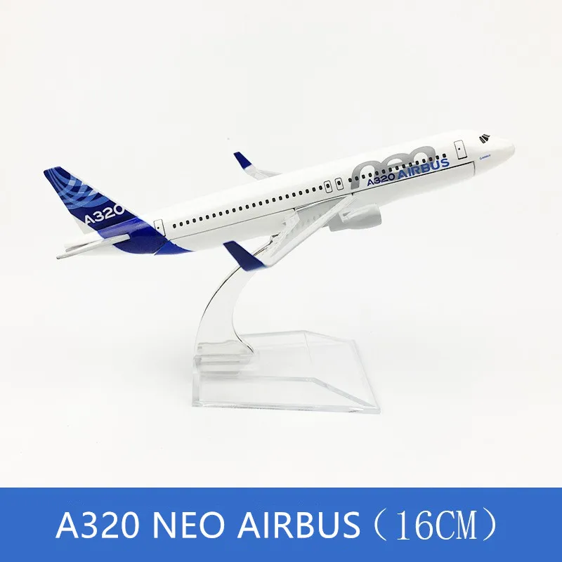 Toys Kids Children Alloy Material Scale 1:400 16cm A320 NEO Airbus Diecast Airplane Model