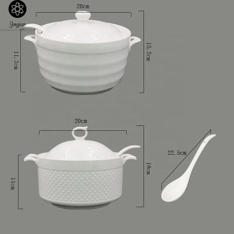 cheap and hot factory ceramic sanding finished soup pot set