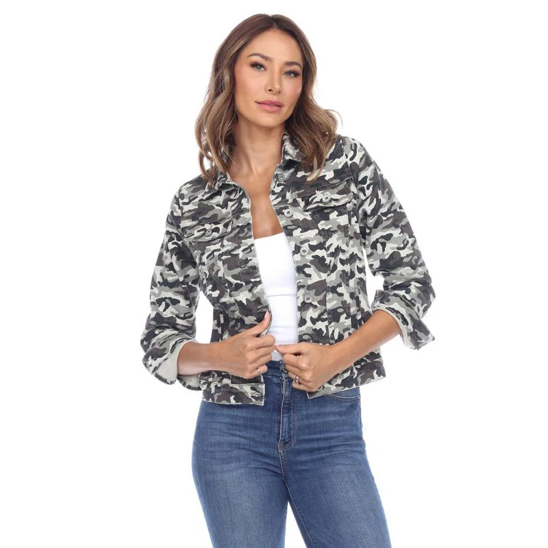 New Arrivals Custom Long Sleeve Camouflage Uniform Women Camo Jacket For Plus Size Ladies Clothes Camouflage Jacket