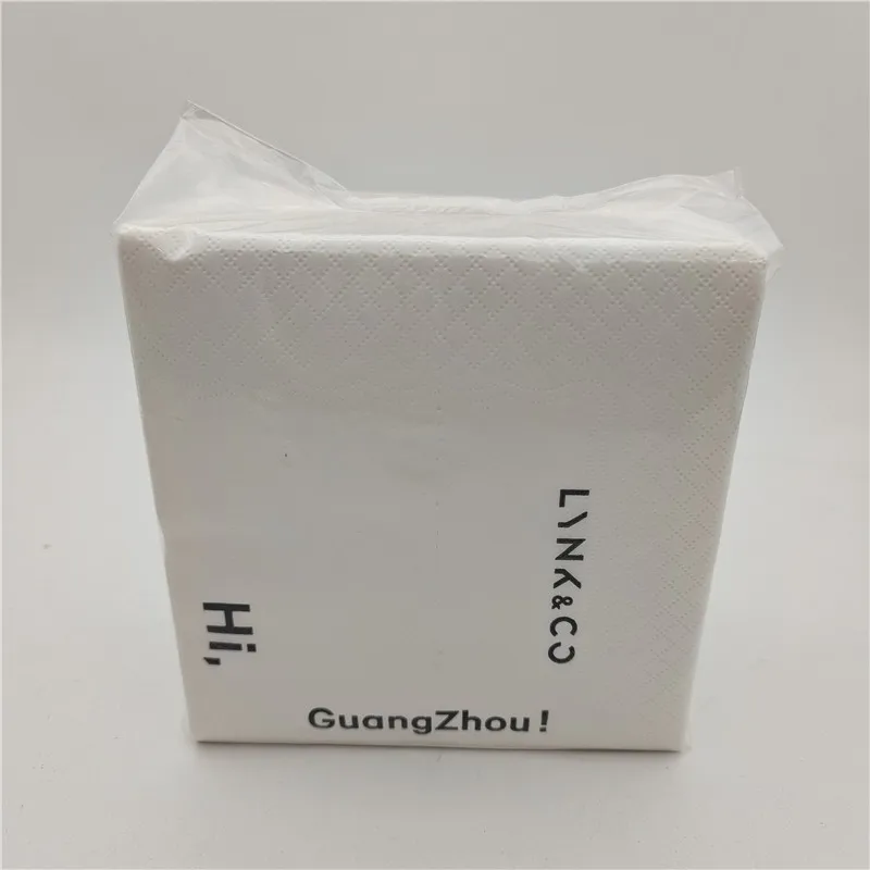 Оптовая продажа на заказ высокого класса целлюлоза не бывшая в употреблении и пользовательские печатные свадебные 2 слоя ланч для бумажных салфеток