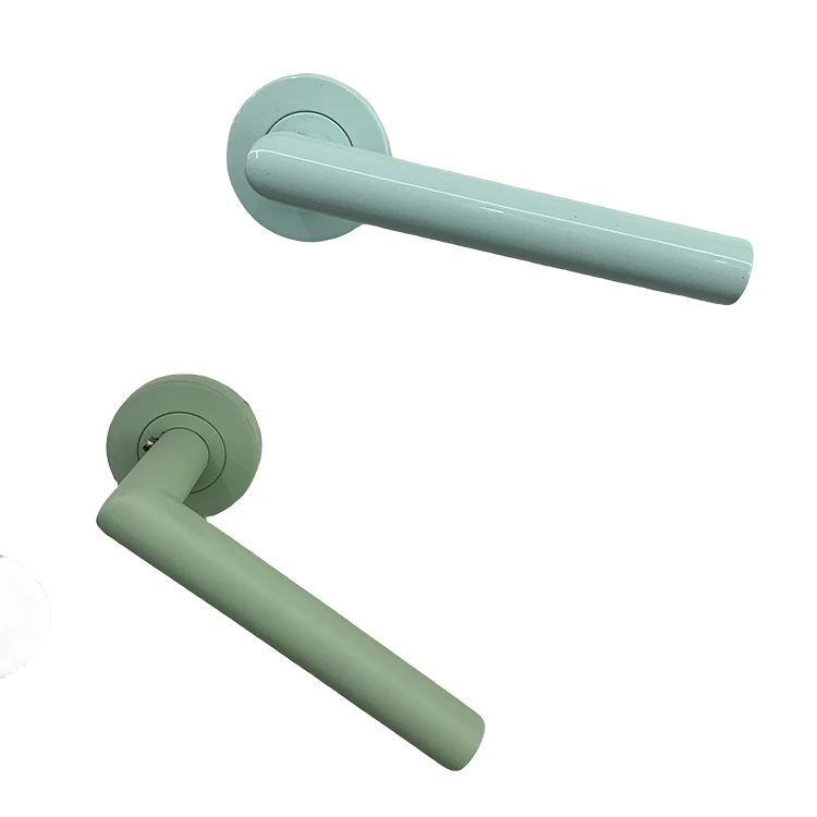 BUILDERS luxury modern interior mortise lock black stainless steel door handle set