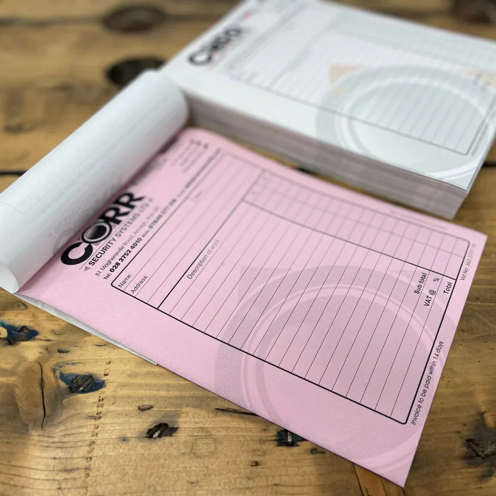 Custom Receipt Book Credit Memo 2-Part/3-Part Carbonless Bill NCR Paper Print Add your Logo and Address Duplicate Paper Printing