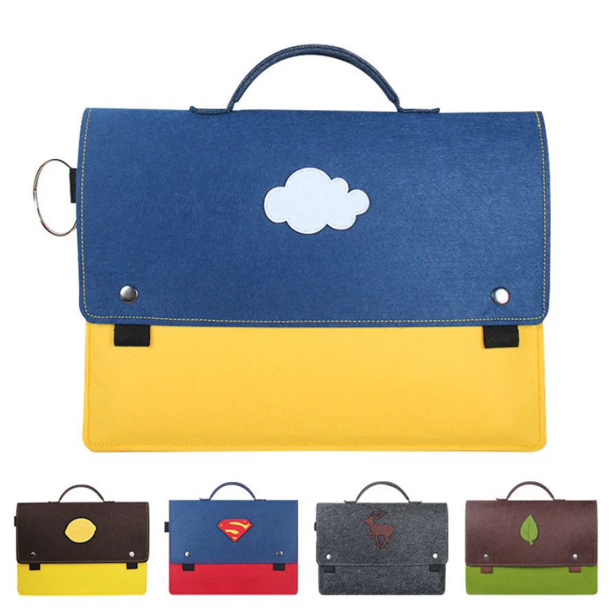 2022 new felt handbag computer bag cartoon flat protective cover