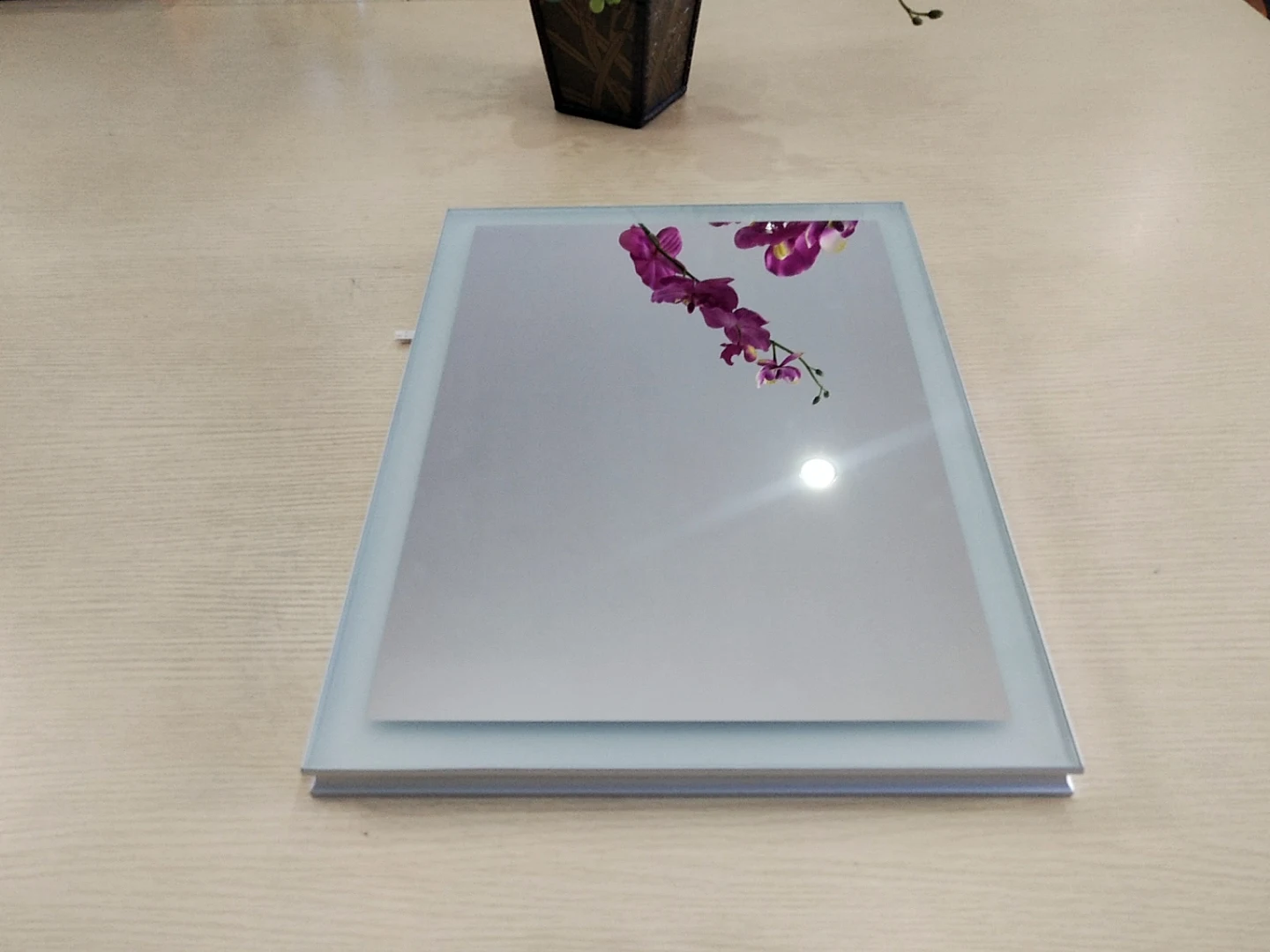 modern hotel wall mounted horizontal vertical anti-fog vanity led color changeable lighting dimming bathroom mirror