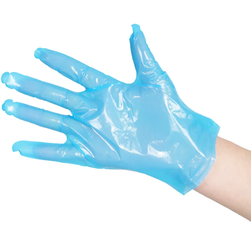 Takeaway PE Plastic Gloves for Finger Protection Food Grade Kitchen Disposable Polythene Gloves Black