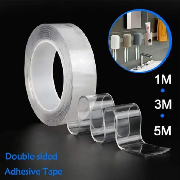 Hot Selling Clear Adhesive Tape  1m 3m 5m Traceless Double Sided Washable Adhesive Nano Tape