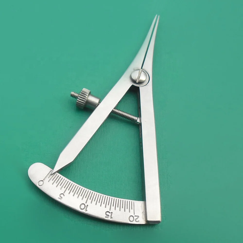 Инструменты для глаз из нержавеющей стали, калибр Castroviejo Градуированный для офтальмологической хирургии 0-20 мм (8,3 см), инструменты для измерения