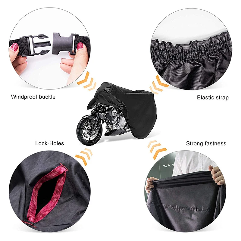 Dustproof&waterproof 210D oxford fabric motorcycle cover
