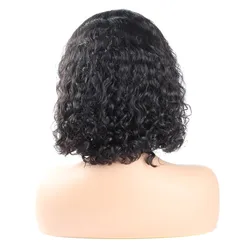 Short deep curly lace bob wig with baby hair 100% human hair for black women, wholesale Brazilian lace front lace wigs vendors