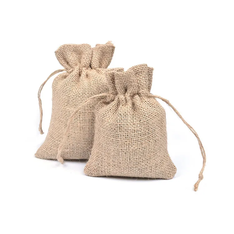 Недорогой экологически чистый натуральный маленький пляжный красивый 50 кг 33x55 см органический джутовый пакет для покупок джутовый пакет