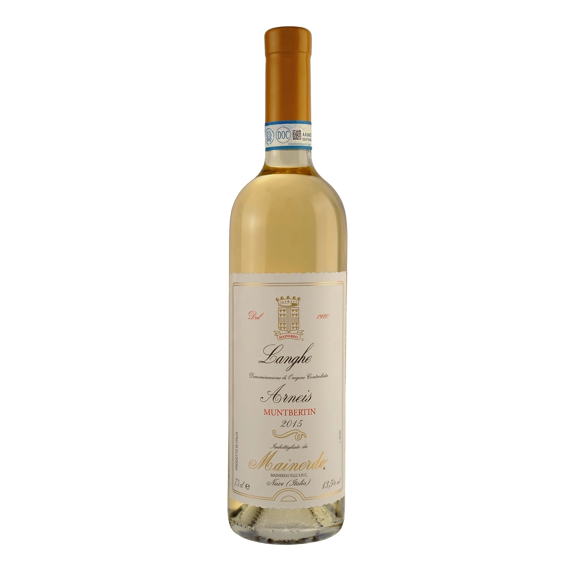 Langhe Arneis dop, Italian White Dry Wine  from Langhe region, Piedmont, available in 75 cl and 37.5 cl bottle