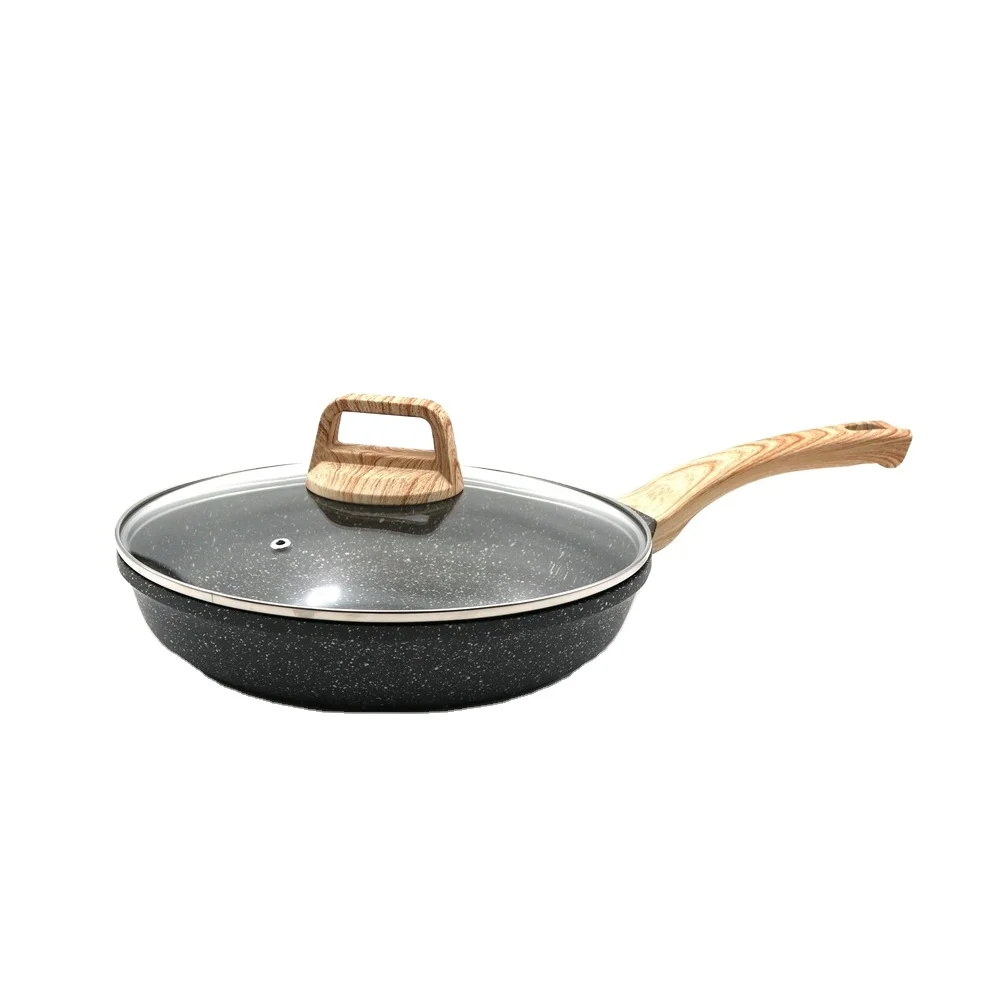 Алюминиевая сковорода с антипригарным покрытием из литого под давлением Индукционное дно Мраморное и керамическое антипригарное покрытие