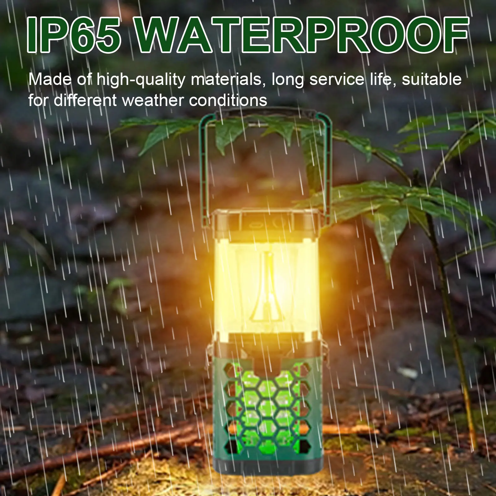 Rechargeable Type-C usb charging tent camping solar lantern Waterproof portable mosquito killer uv lamp emergency lanterns